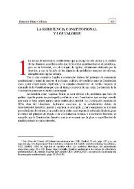 Portada:La resistencia constitucional y los valores