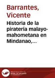 Portada:Historia de la piratería malayo-mahometana en Mindanao, Joló y Borneo