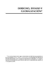 Portada:Globalización, estado nacional y derecho / Sergio López Ayllón