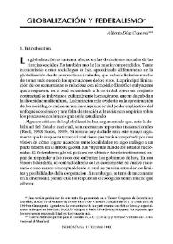 Portada:Globalización y federalismo / Alberto Díaz Cayeros