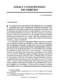 Portada:Lógica y concepciones del derecho / María Cristina Redondo