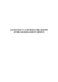 Portada:"Las Españas" y la presencia del Quijote entre los exiliados en México / José María Piñero Valverde