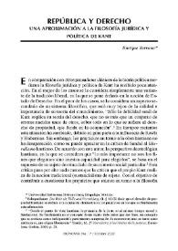 Portada:República y derecho / Enrique Serrano