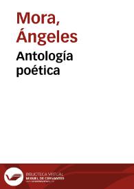 Portada:Antología poética / Ángeles Mora