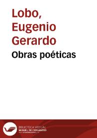 Portada:Obras poéticas / de Don Eugenio Gerardo Lobo