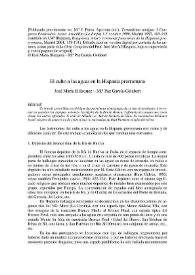 Portada:El culto a las aguas en la Hispania prerromana / José María Blázquez Martínez y M.ª Paz García-Gelabert