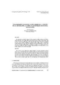 Portada:Una experiencia de Educación Ambiental a través de la Geografía: la visita al Ecoparque Municipal de Alicante