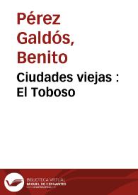 Portada:Ciudades viejas : El Toboso