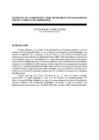 Geografía de la percepción como instrumento de planeamiento urbano y ordenación territorial / Constancio de Castro Aguirre