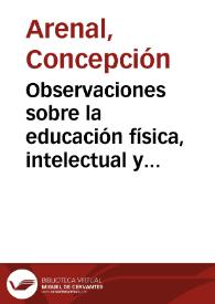 Portada:Observaciones sobre la educación física, intelectual y moral de Herbert Spencer / Concepción Arenal