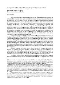 Portada:La proyección de la "Historia de la Filosofía Española" en la universidad / José Luis Mora