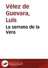Portada:La serrana de la Vera / Luis Vélez de Guevara