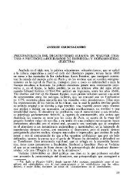 Portada:Psicopatología del decadentismo alemán: De Wagner (Tristán) a Nietzsche (\"Ditirambos de Dionisio\") y Hofmannsthal (Electra) / Ángeles Cardona-Castro