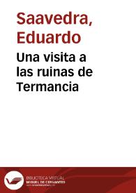 Portada:Una visita a las ruinas de Termancia