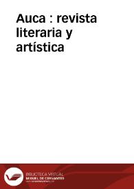 Portada:Auca : revista literaria y artística