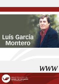 Portada:Luis García Montero / director Luis Bagué Quílez