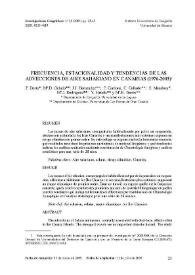 Portada:Frecuencia, estacionalidad y tendencias de las advecciones de aire sahariano en Canarias : (1976-2003) / P. Dorta ... [et al]