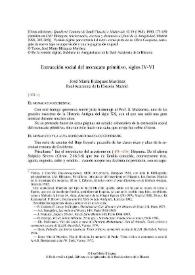 Portada:Extracción social del monacato primitivo, siglos IV-VI / José María Blázquez Martínez