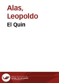 Portada:El Quin / Leopoldo Alas