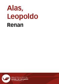 Portada:Renan / Leopoldo Alas