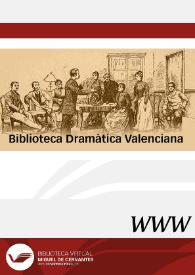 Portada:Biblioteca Dramàtica Valenciana