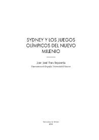 Portada:Sidney y los Juegos Olímpicos del nuevo milenio / Juan José Pons Izquierdo