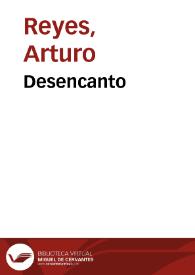 Portada:Desencanto / Arturo Reyes