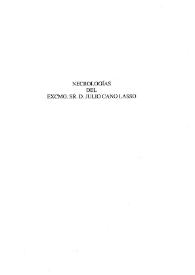 Portada:Necrología del Excmo Sr. D. Julio Cano Lasso / Antonio Iglesias [et al.]