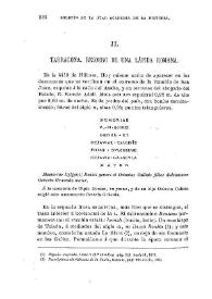 Portada:Tarragona. Recobro de una lápida romana / Ángel del Arco