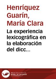 Portada:La experiencia lexicográfica en la elaboración del diccionario de LS Colombiana / María Clara Henríquez Guarín; Nancy Rozo Melo y otros