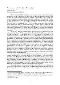 Portada:Anotaciones a un artículo inédito de Ramón y Cajal / Diego Núñez