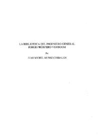 Portada:La Biblioteca del Ingeniero General Jorge Próspero Verboom / Juan Miguel Muñoz Corbalán