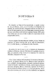 Portada:Noticias. Boletín de la Real Academia de la Historia, tomo 35 (noviembre 1899). Cuaderno V / F.F., C.F.D.