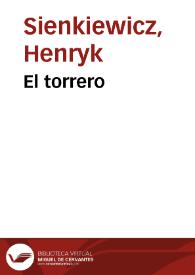 Portada:El torrero / Henry Sienkiewicz