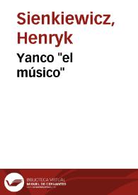 Portada:Yanco \"el músico\" / Henry Sienkiewicz
