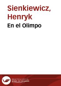 Portada:En el Olimpo / Henry Sienkiewicz