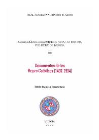 Portada:Documentos de los Reyes Católicos (1492-1504) / edición de Antonio Gomariz Marín