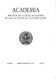 Portada:Academia : Boletín de la Real Academia de Bellas Artes de San Fernando. Primer semestre de 1993. Número 76. Preliminares e índice