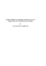 Portada:Intervención de Teodoro Ardemans en las obras del Ayuntamiento de Toledo / Paula Revenga Domínguez