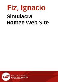 Portada:Simulacra Romae Web Site / Ignacio Fiz