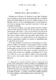 Portada:Historia de la Villa de Baena / Adolfo Carrasco