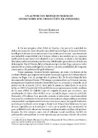 Portada:Un Alfieri con retoques heroicos. (Notas sobre una traducción de "Sofonisba") / Cristina Barbolani