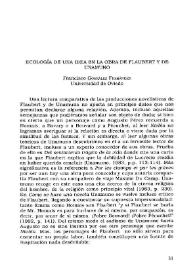 Portada:Ecología de una idea en la obra de Flaubert y de Unamuno / Francisco González Fernández