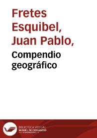 Portada:Compendio geográfico / Juan Pablo Fretes