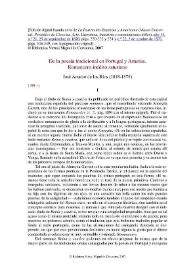 Portada:De la poesía tradicional en Portugal y Asturias. Romancero inédito asturiano / José Amador de los Ríos