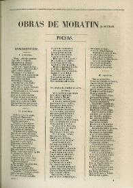 Portada:Poesías / Nicolás Fernández de Moratín