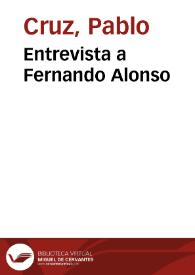 Portada:Entrevista a Fernando Alonso / Pablo Cruz