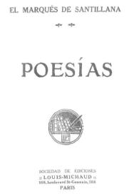 Portada:Poesías completas / El Marqués de Santillana
