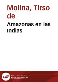 Portada:Amazonas en las Indias / Tirso de Molina
