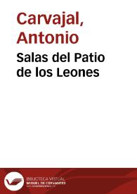 Portada:Salas del Patio de los Leones / Antonio Carvajal